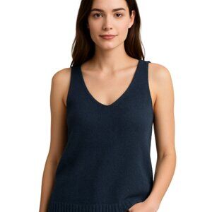 DYI Women's Sweater Tank Top Navy Size Small